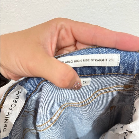 Aritzia Denim Forum The Arlo High Rise Straight 28L Women’s Size 27 - Picture 10 of 14